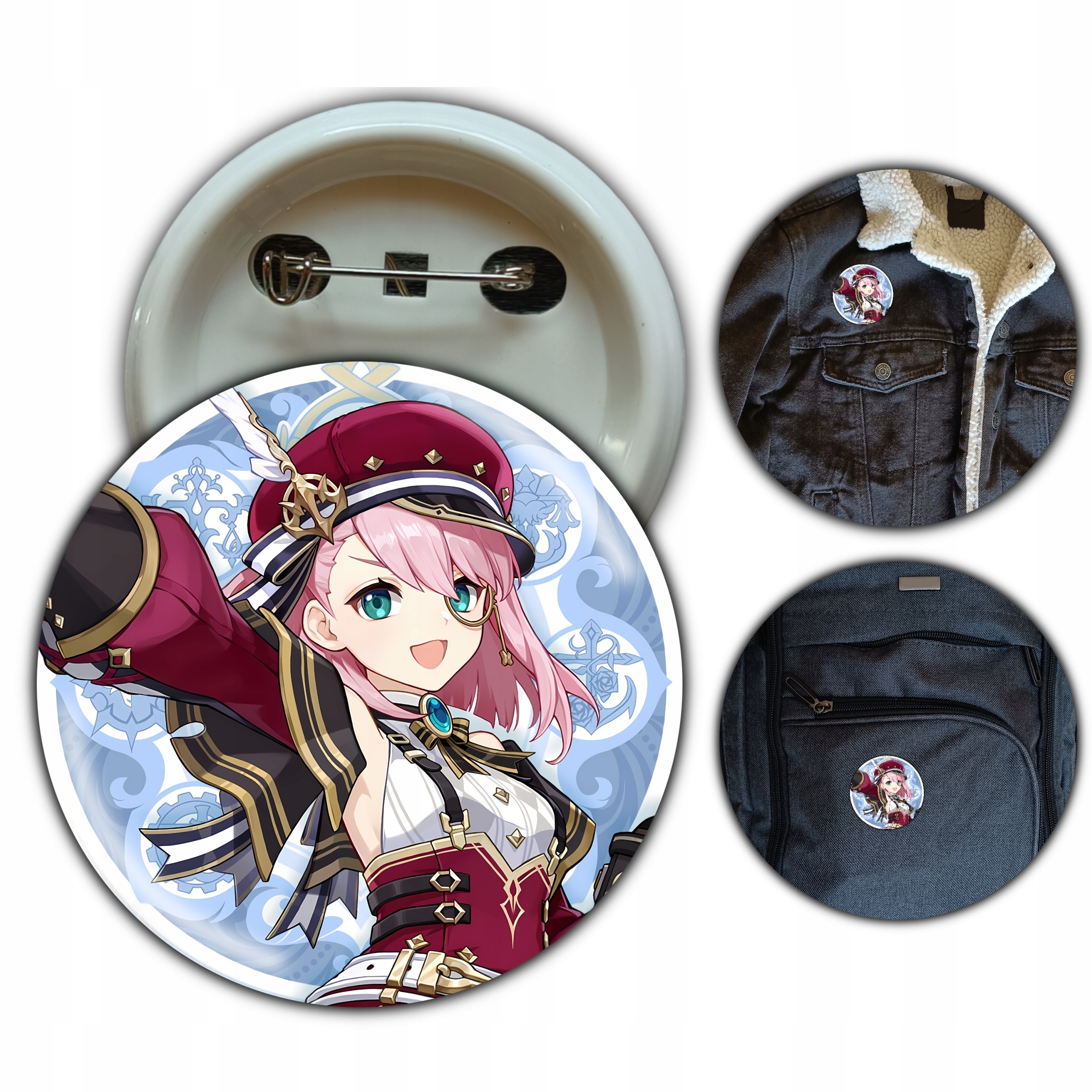 Przypinka, button, pin, znaczek, gra Charlotte Genshin Impact 58mm