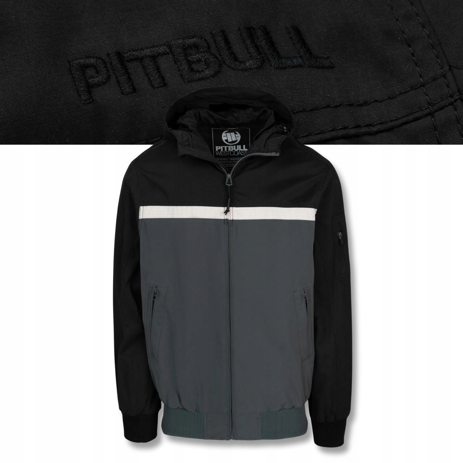 Pánská přechodová bunda s kapucí Pitbull 2 Color Longwood Větrovka
