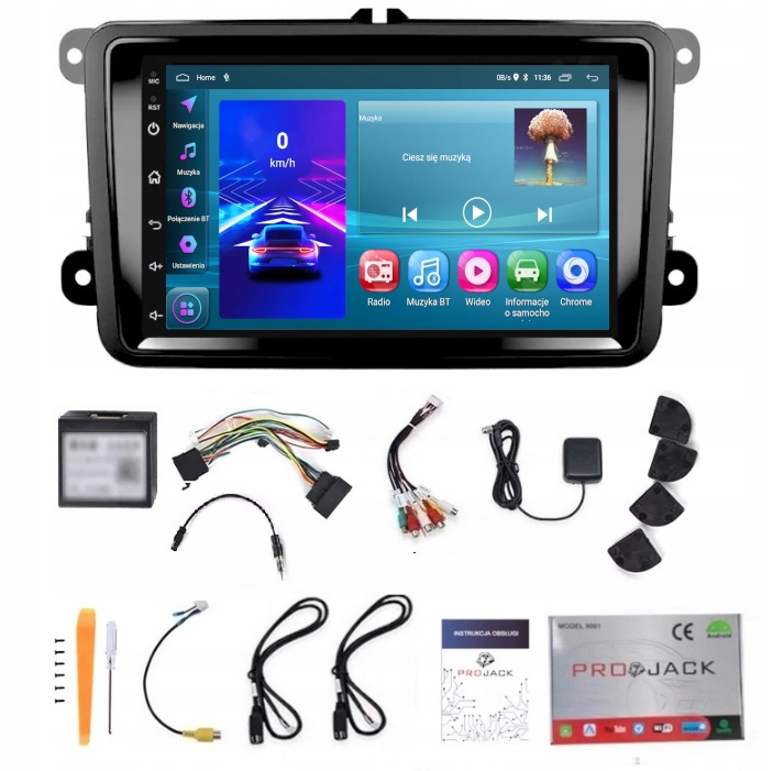 Rádio Navigácia Gps Android Auto Carplay Vw Scirocco 2008-2013 2GB 64GB