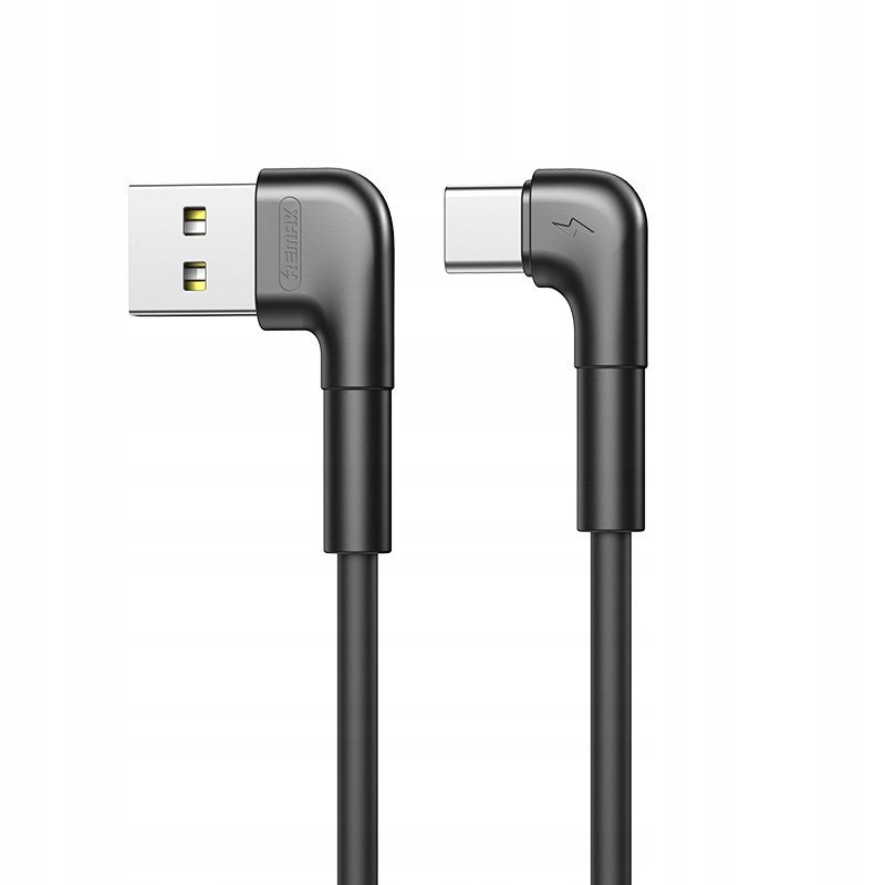 

Remax kątowy kabel przewód Usb - Usb Typ C 2,1A 1m