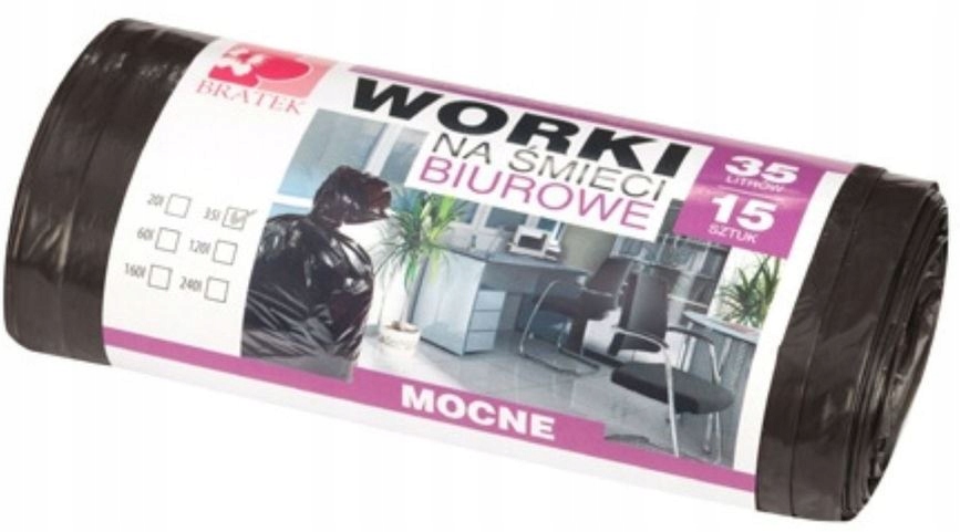 

Worki Na Śmieci Uniwersalne Czarne 35L 15SZT