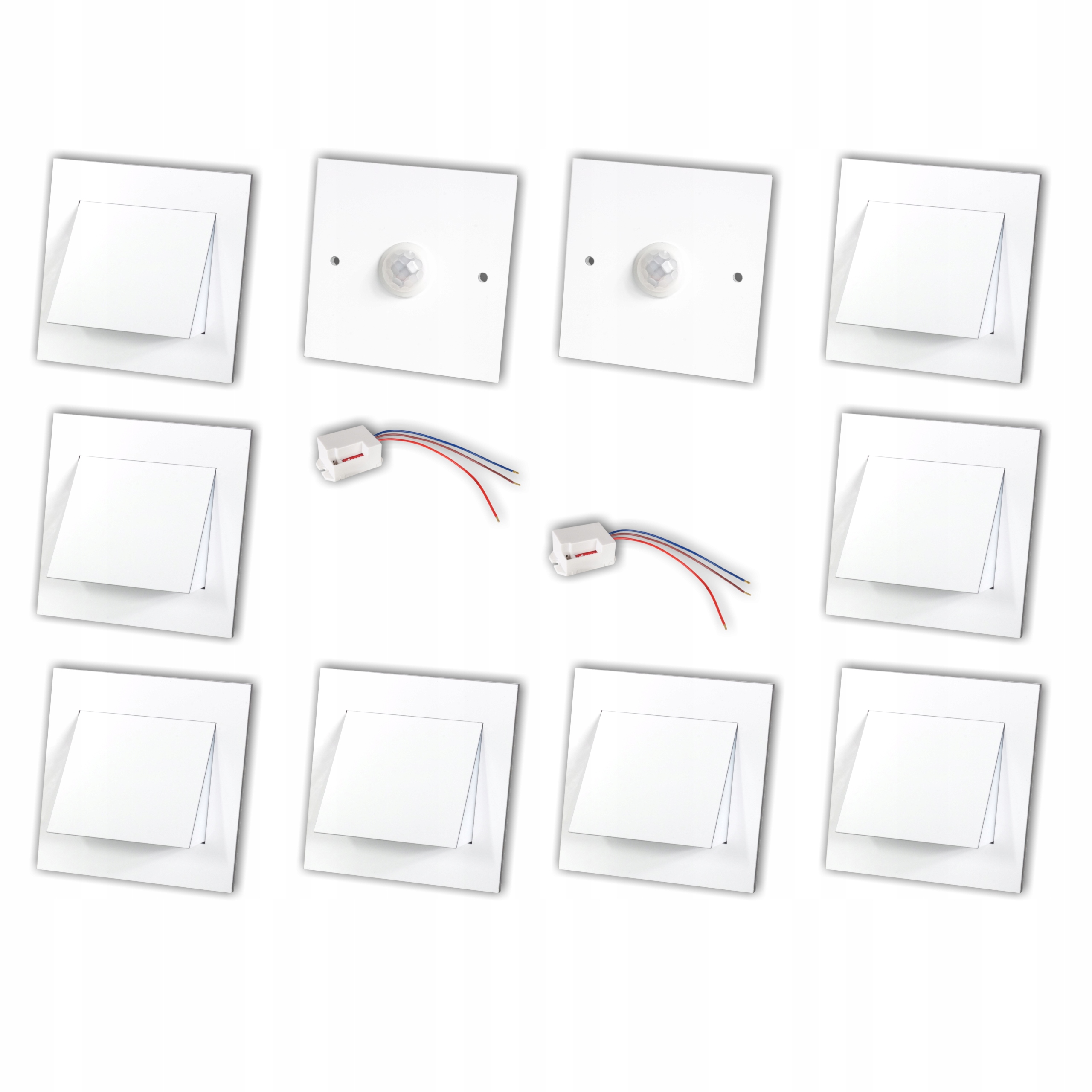 

Zestaw 8x Oprawa Schodowa Q6 Biała 2x Czujnik 230v
