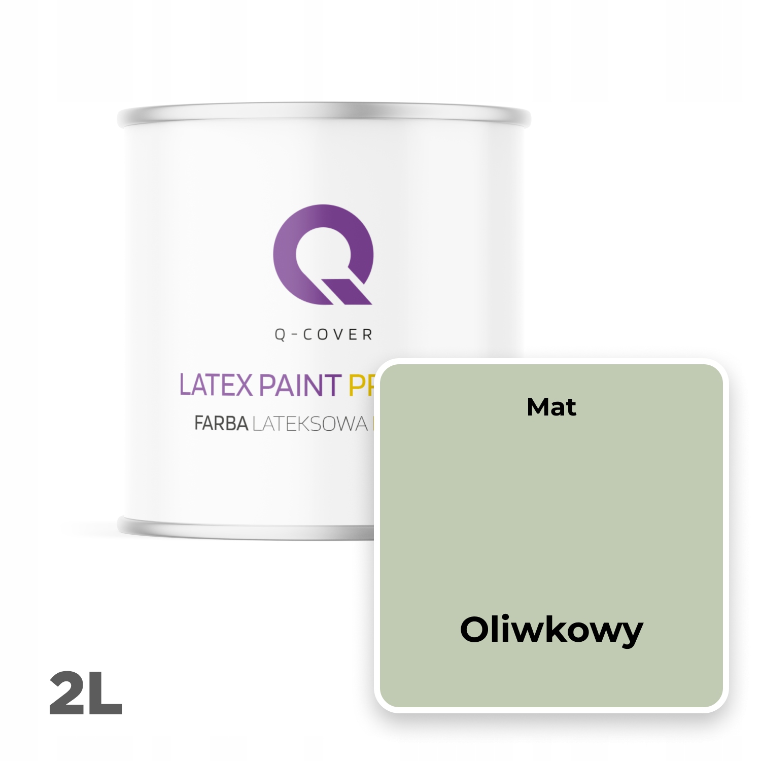 Farba odolná voči škvrnám Umývateľná na steny stropov 2L Hlboká matná olivová H2055