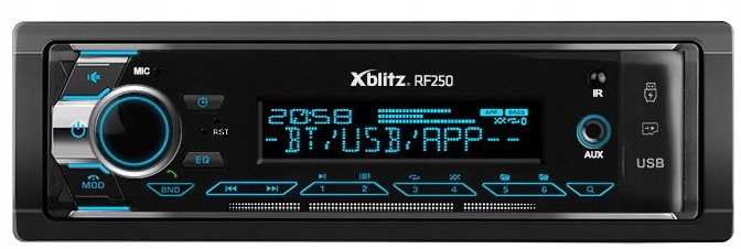 ВЫХОД XBLITZ RF250 АВТОМОБИЛЬНЫЙ РАДИОПРИЕМНИК BLUETOOTH