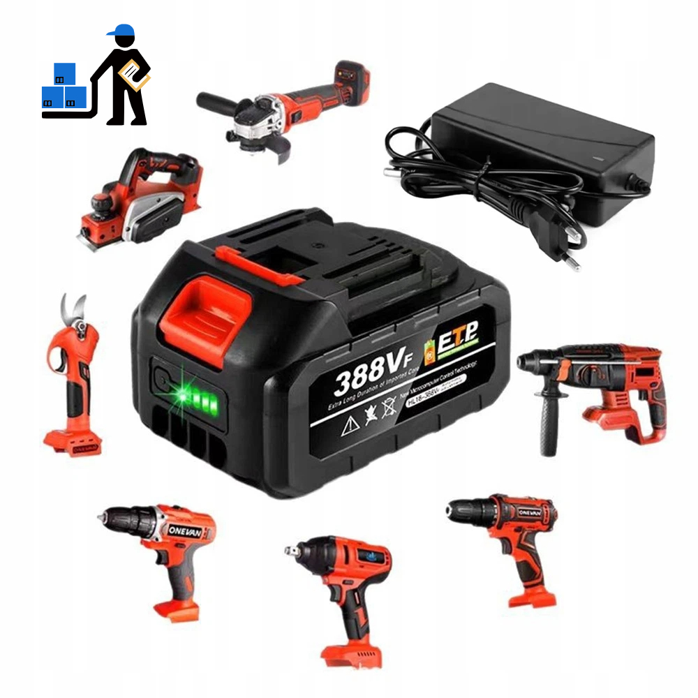 Akumulátor 21V 4000MAH Pro Nářadí Lithium-iontová Nabíječka Led Indikátor