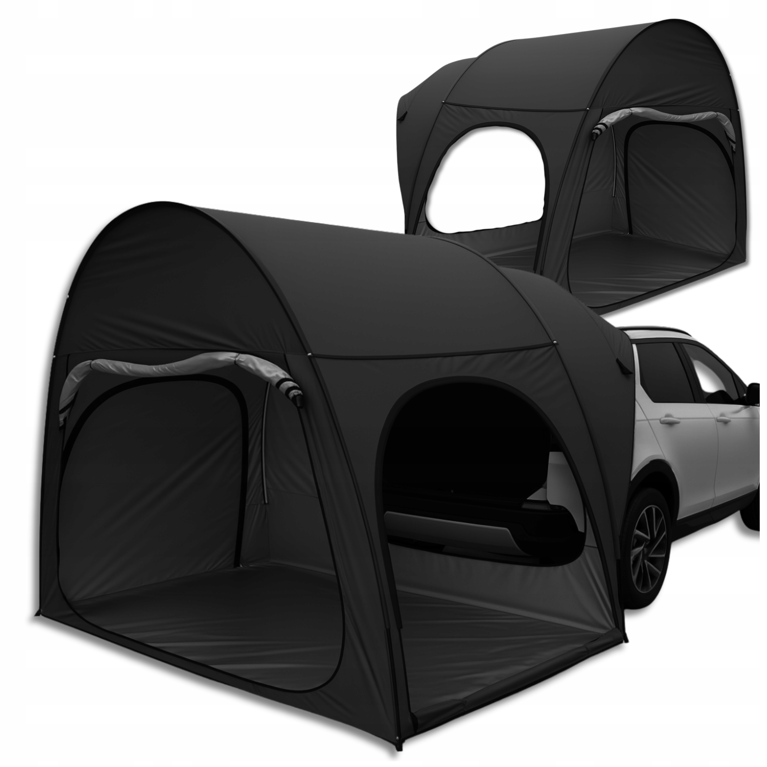 Automobilový stan Vodotesný 2-miestny Čierny Turistický