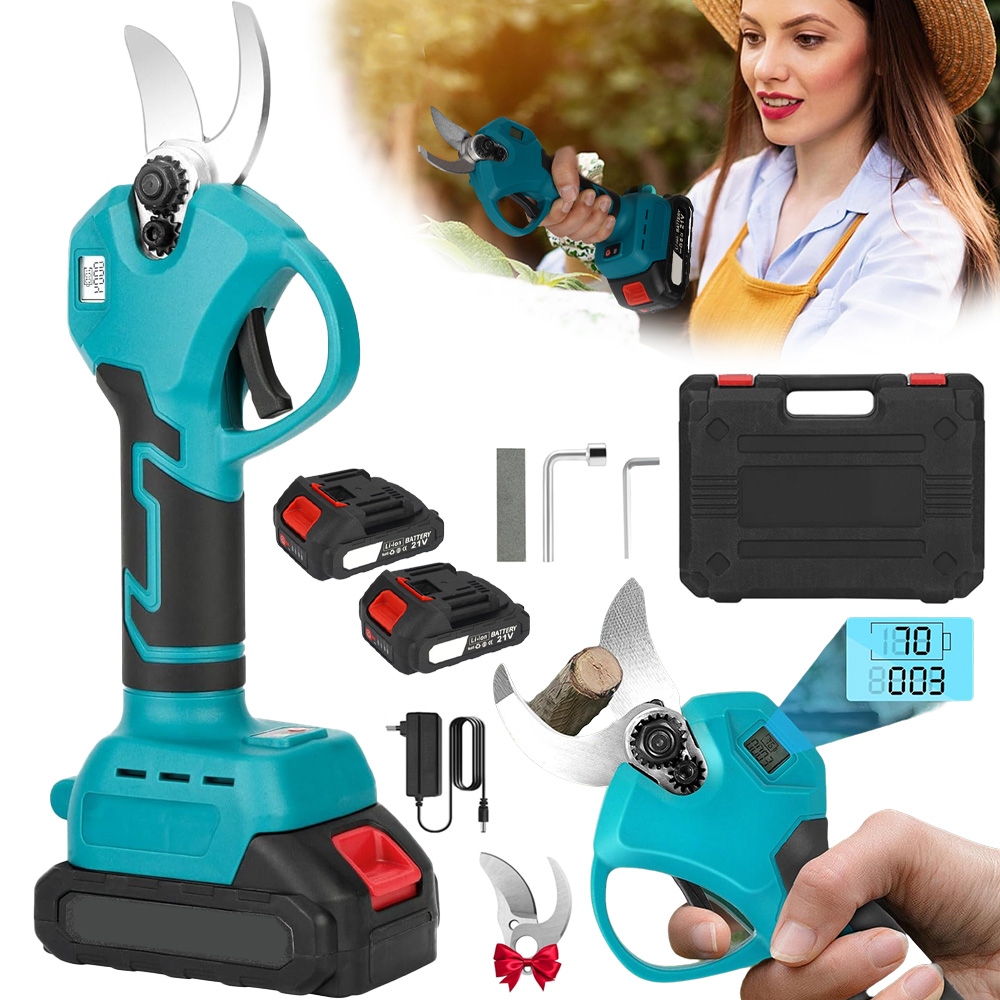 Zahradní nůžky Dvě Baterie Kufr Komplet 1300 mAh