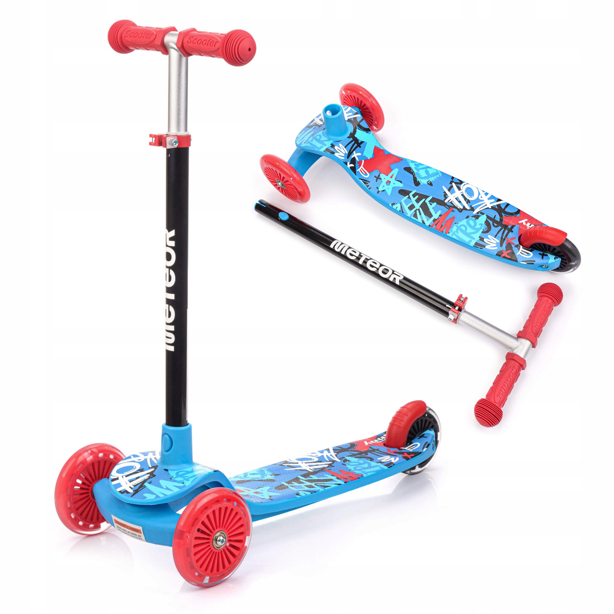 Hulajnoga Trójkołowa Balansowa Koła Led Dla Dzieci Meteor Funny regulowana