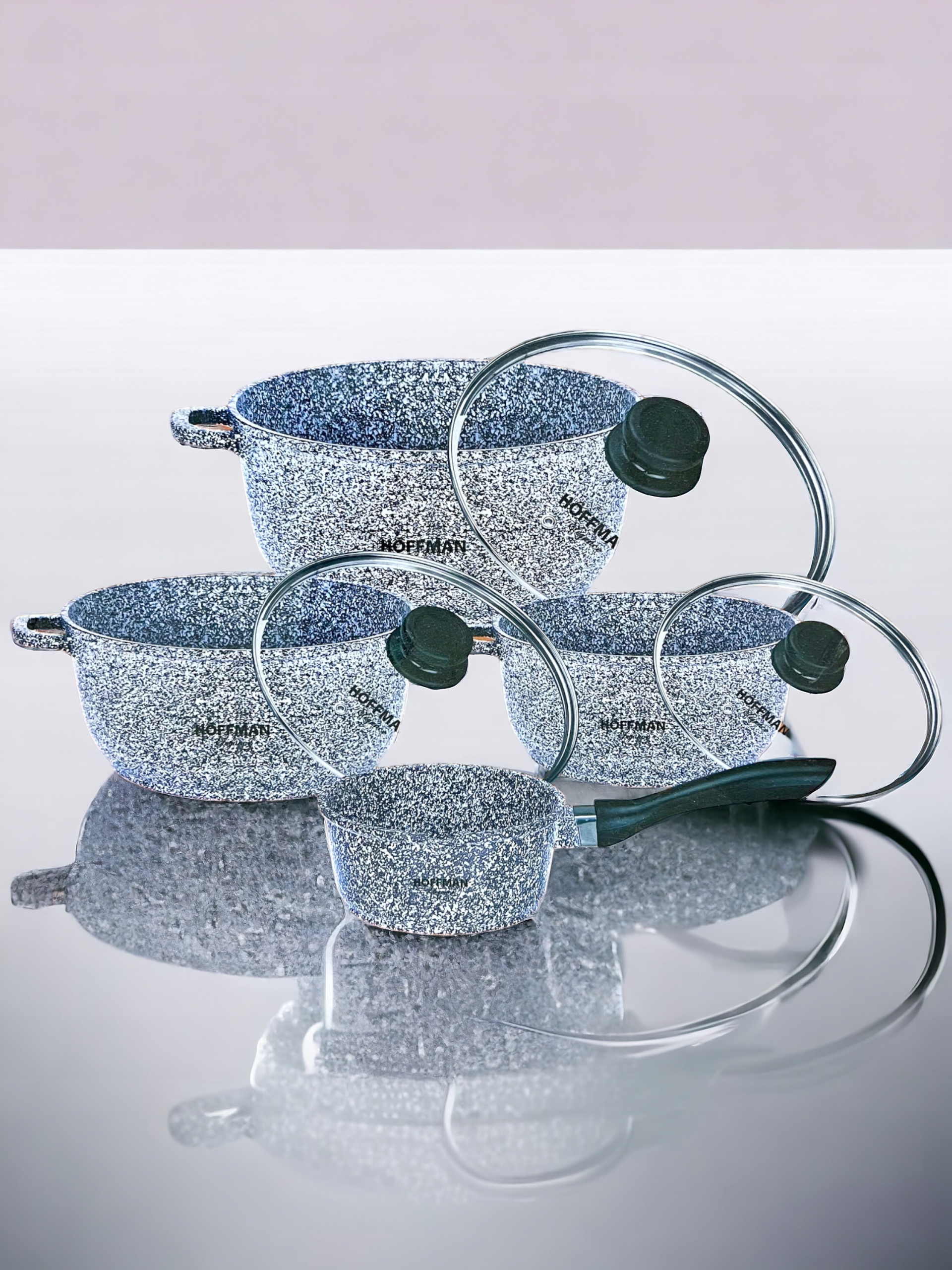 Zestaw garnków Hoffman PROSTA aluminiowe 7 el. Marka Hoffman