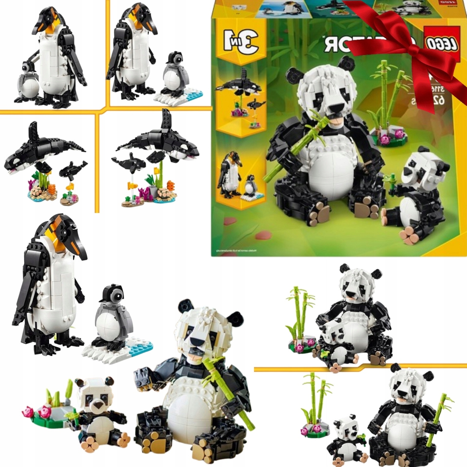 Lego Creator 3W1 31165 Zwierzęta Panda Pingiwn Klocki Dla Dziecka