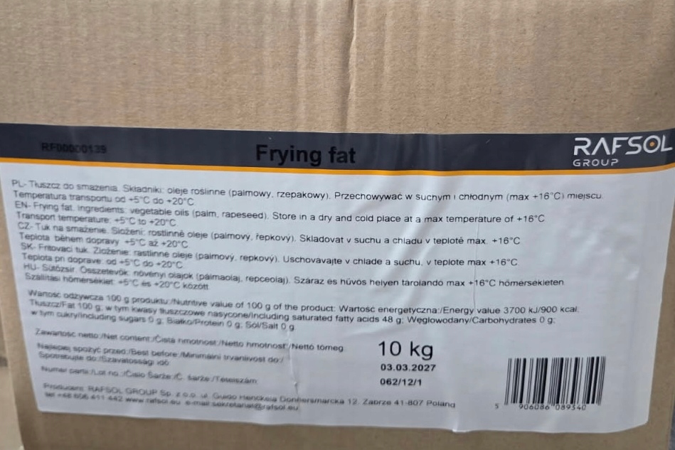 Frytura Frying Fat 10 Kg Rafsol