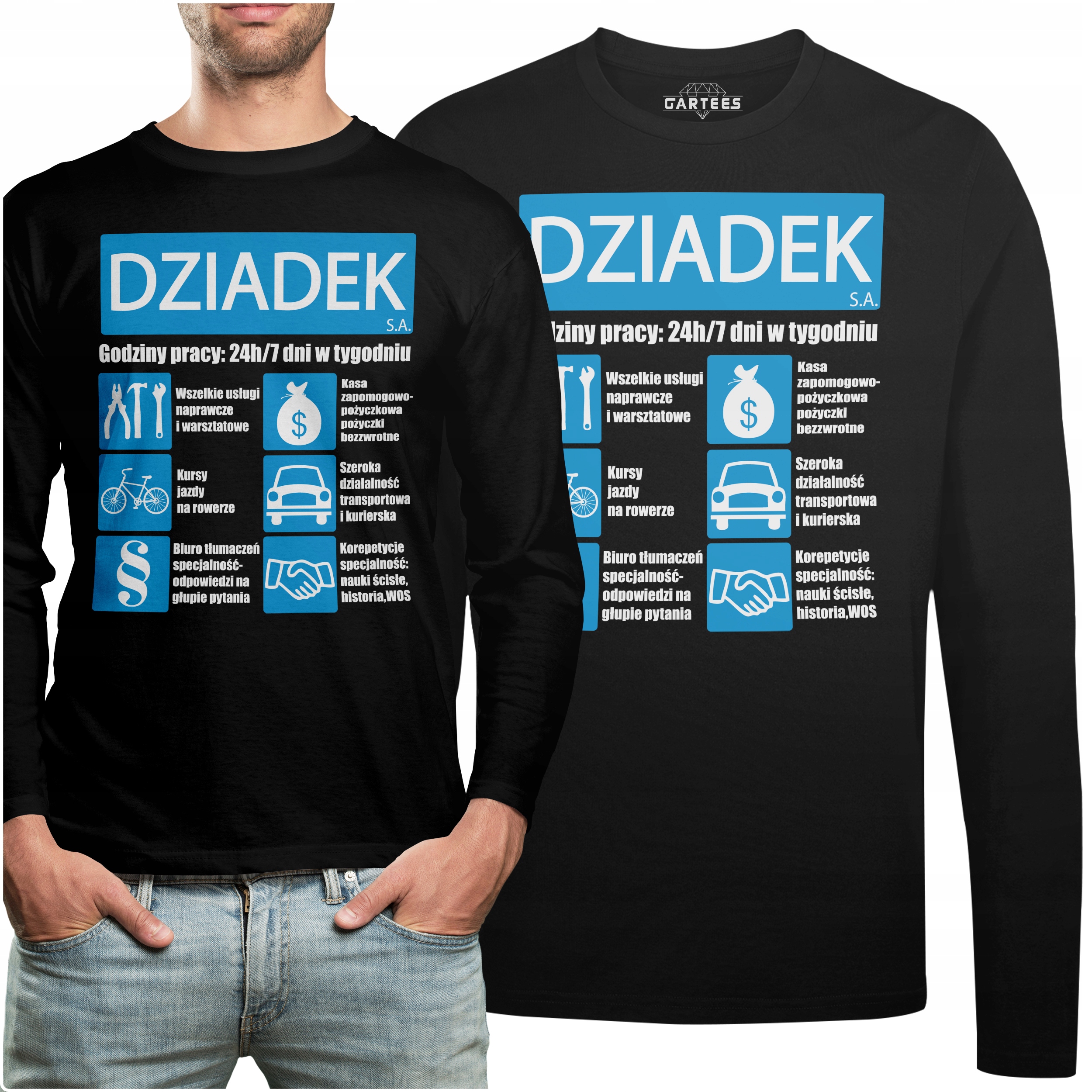 

Koszulka Long Pomysł Na Prezent Napis Dziadek 24/7