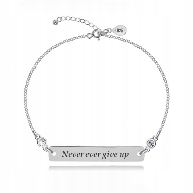 

Bransoletka srebrna Grawer i Swarovski Shine Line