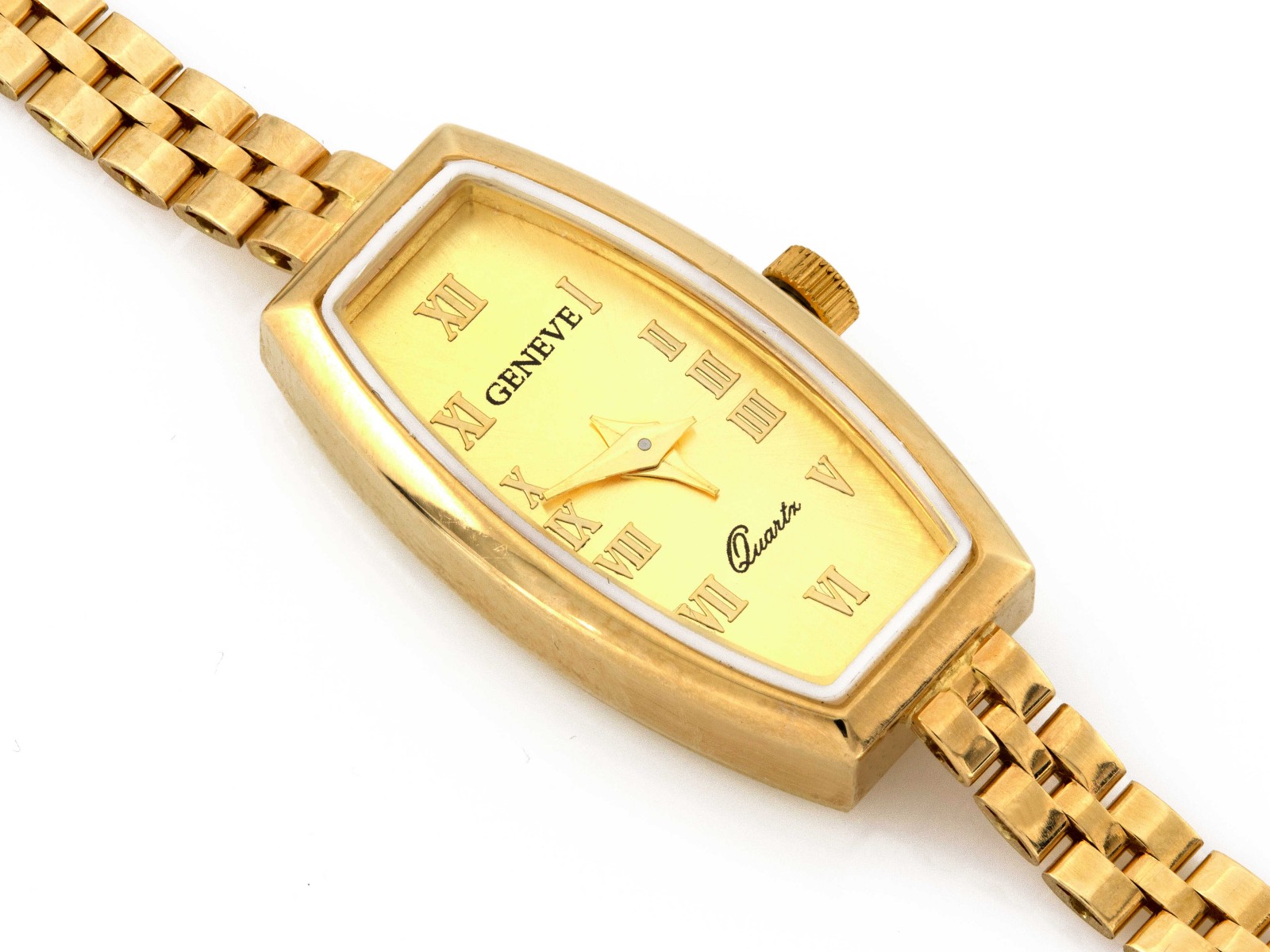 Dámské hodinky s úzkým zlatým náramkem dárek 14karátového zlata, stylový model