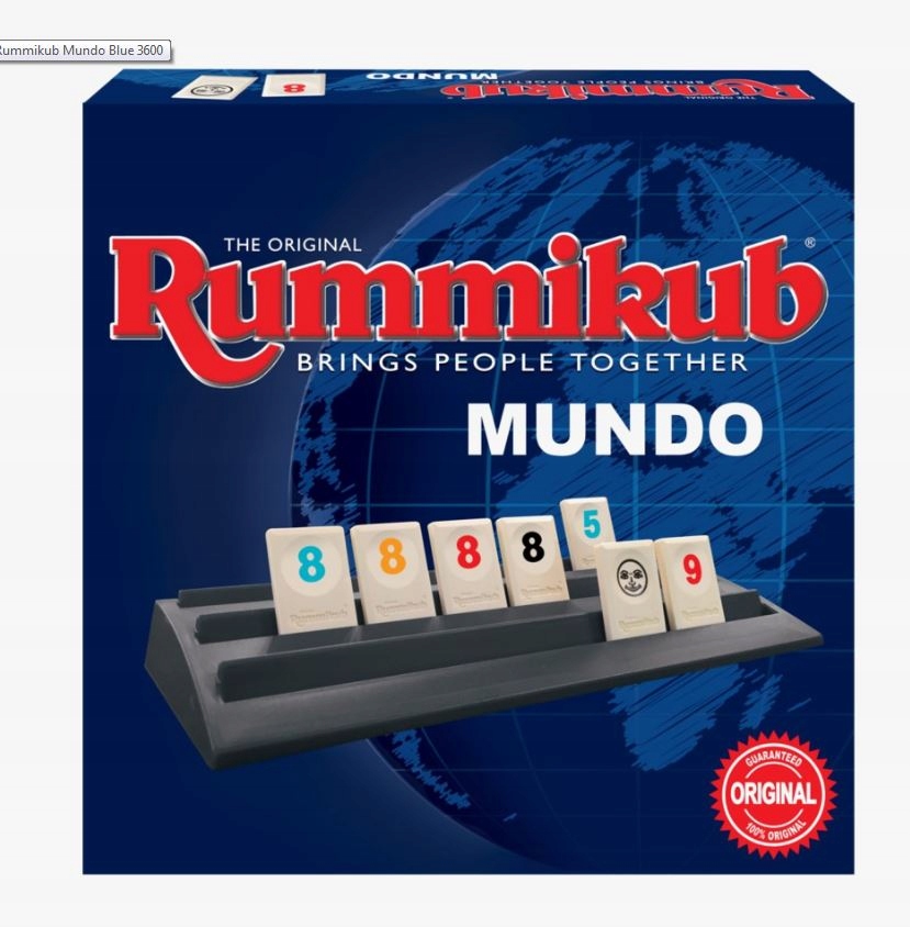 RUMMIKUB MUNDO BLUE GRA 3600 TM TOYS ORYGINAŁ