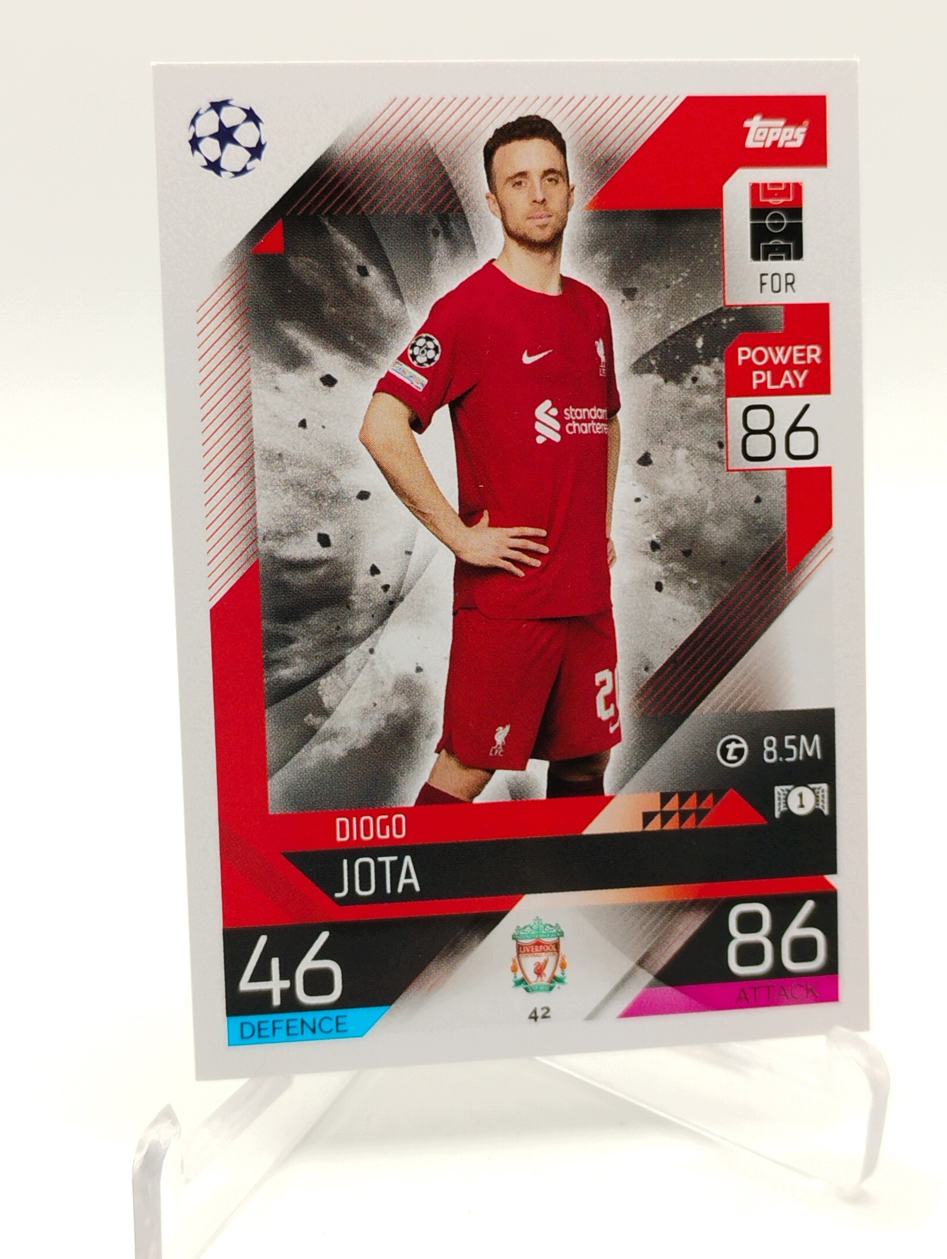 Topps Match Attax 2022-2023 Base Card 42 Diogo Jota Liverpool