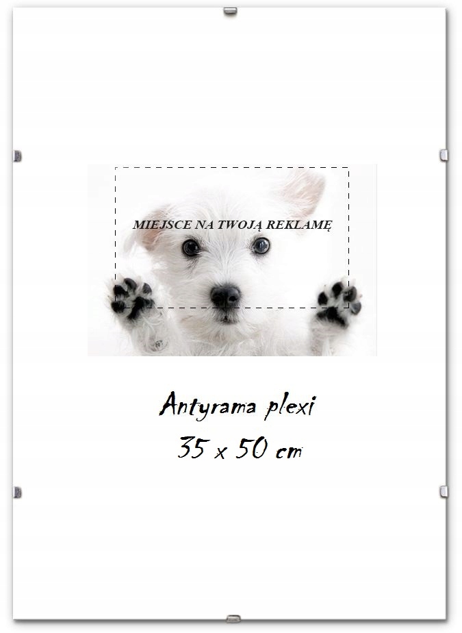 ANTYRAMA 35x50 cm 50x35 W BIAŁYM ETUI Wysokość produktu 50 cm