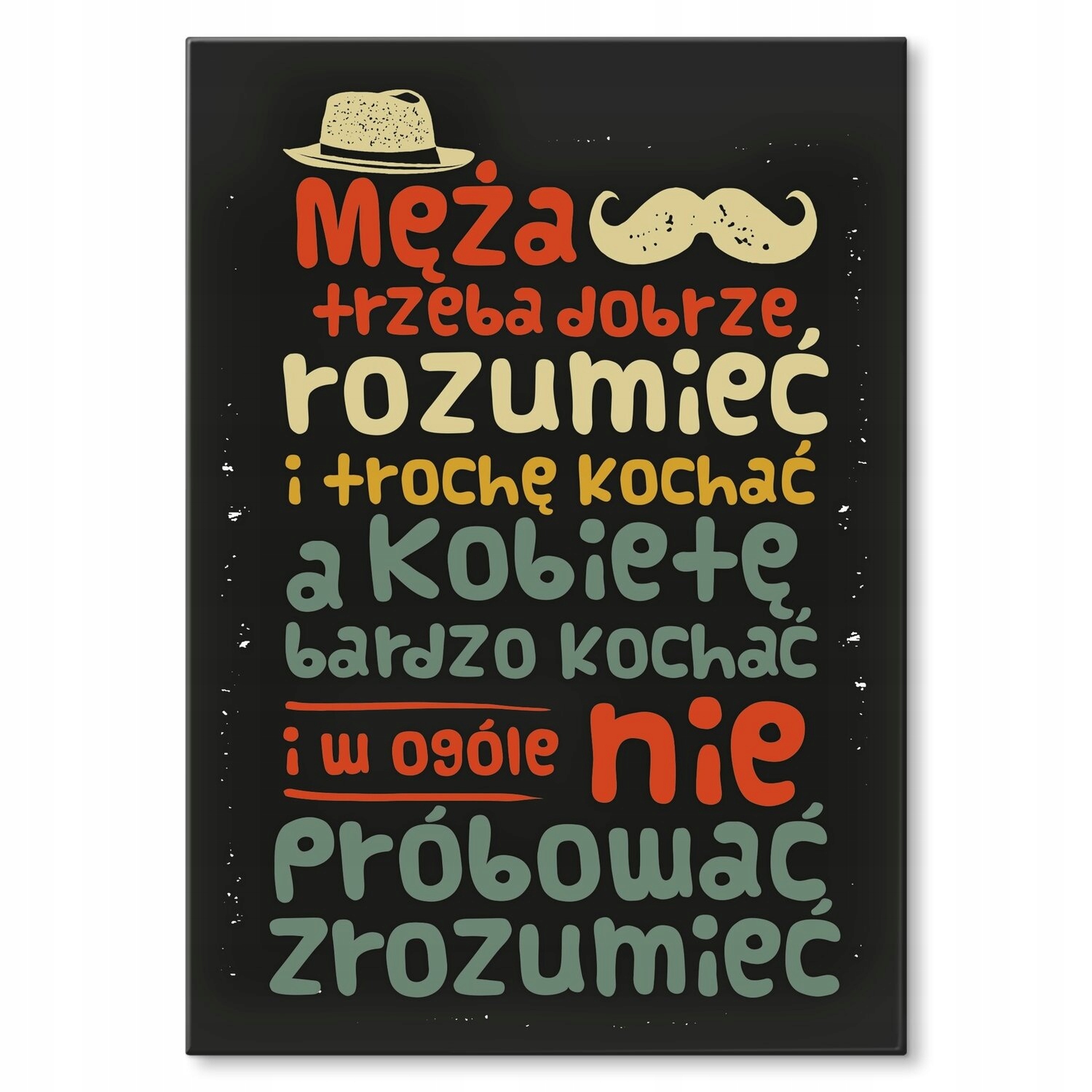 Kovový plakát manžela je třeba chápat jako Dárek 42 x 59 cm