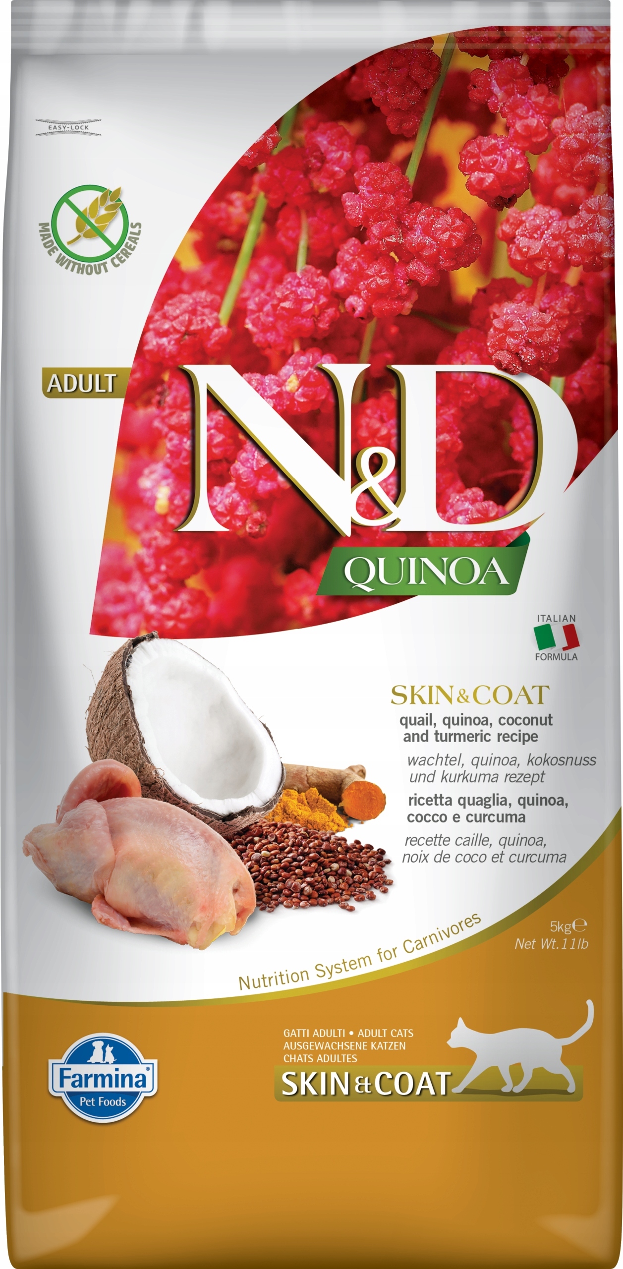 Nd Quinoa Skin Coat Quail 5kg Cat Adult