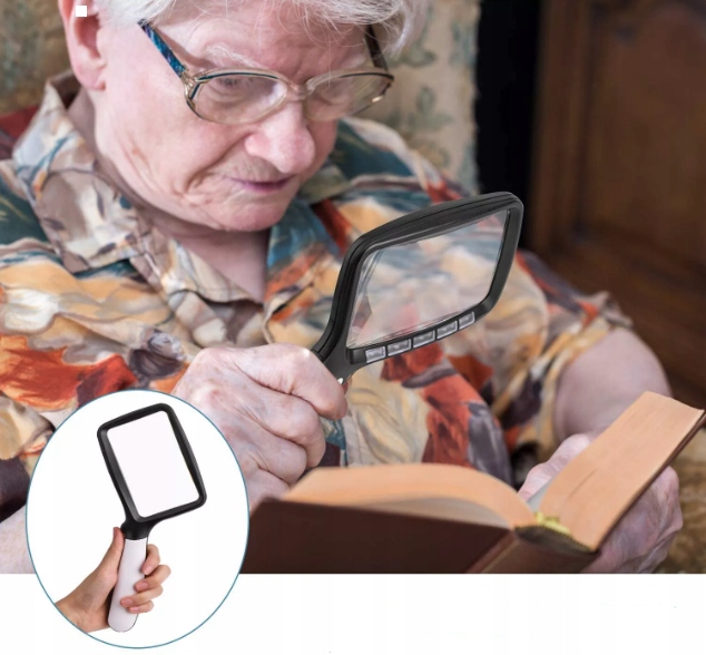 

Składana Lupa Podręczna Led Z Lampką Do Czytania