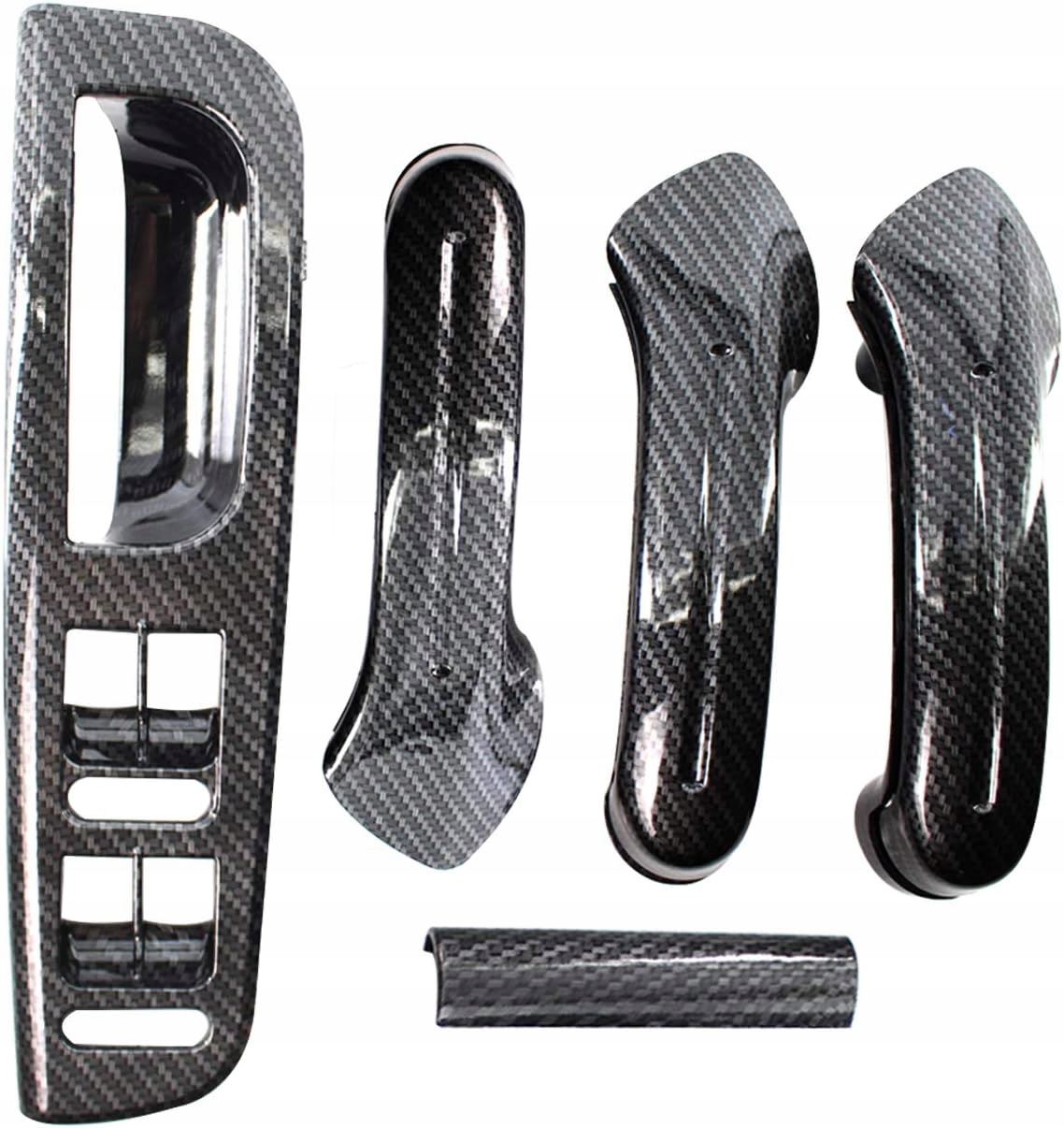 5 X Karbonová Lišta Na Vnitřní Kliku Pro Vw Golf MK4 IV Bora