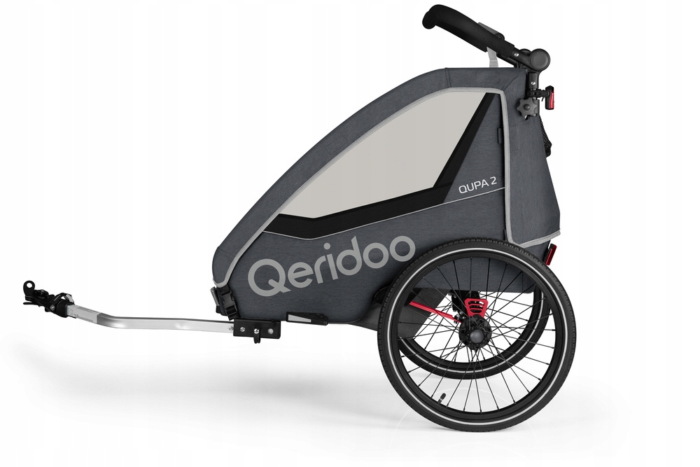 Przyczepka rowerowa Wózek Qeridoo Qupa 2 Grey 2022 Liczba kół 3