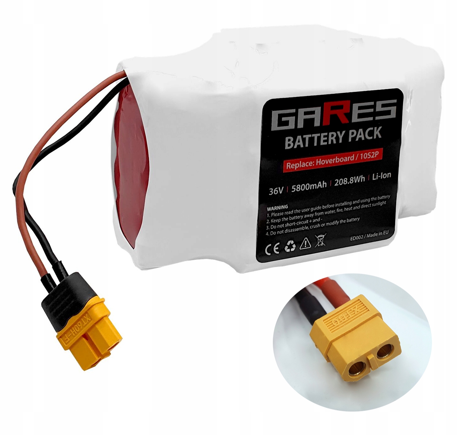 Baterie Akumulátor pro elektrickou desku 10S2P 5.8Ah 36V