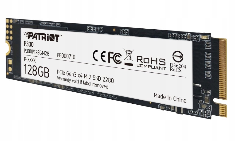 Patriot P300 128GB Ssd Interní M.2 PCIe Gen3 x4 NVMe 1.3 2280