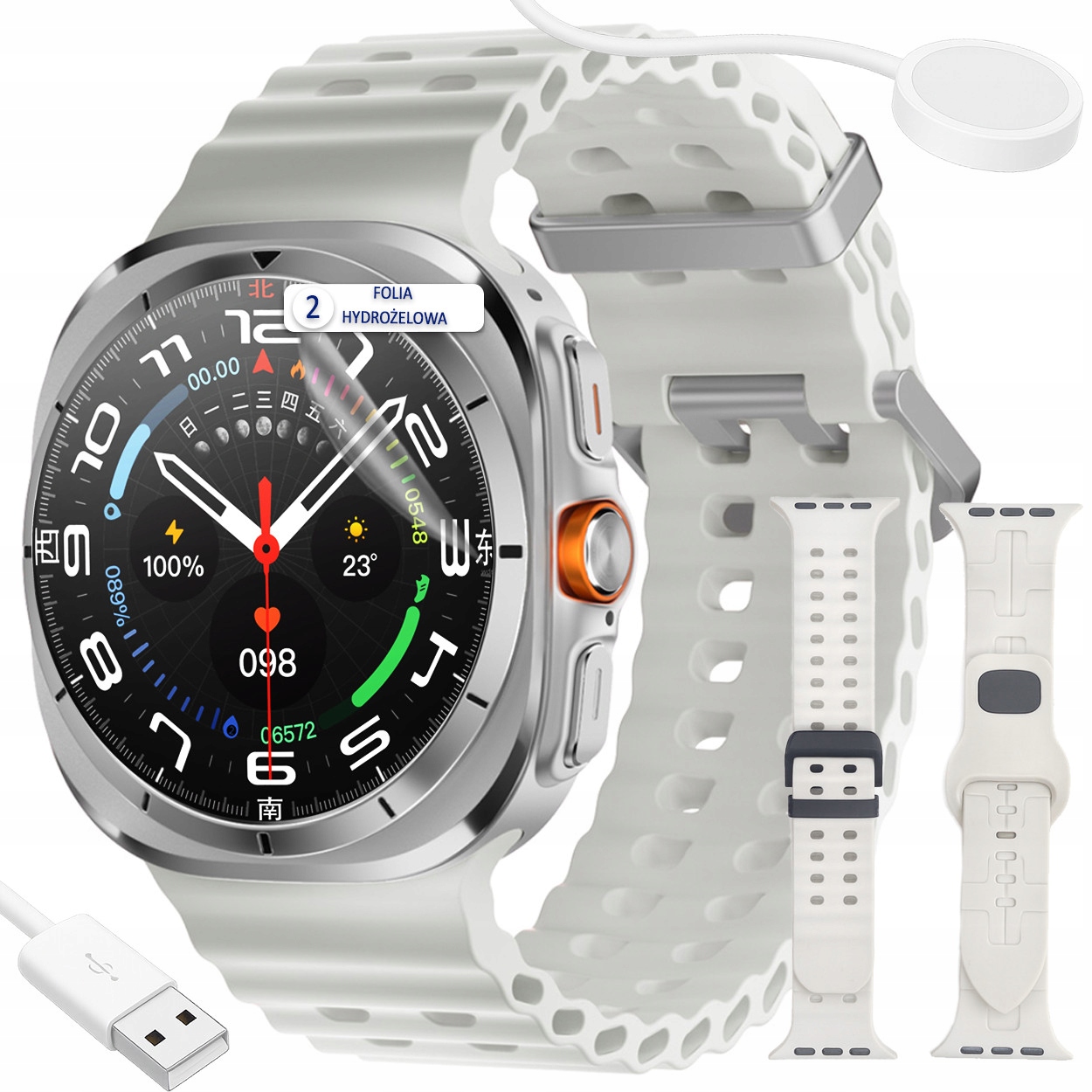 Sportovní Chytré Hodinky s kompasem – Amoled displej, IP68, tepová frekvence, kroky, spánek