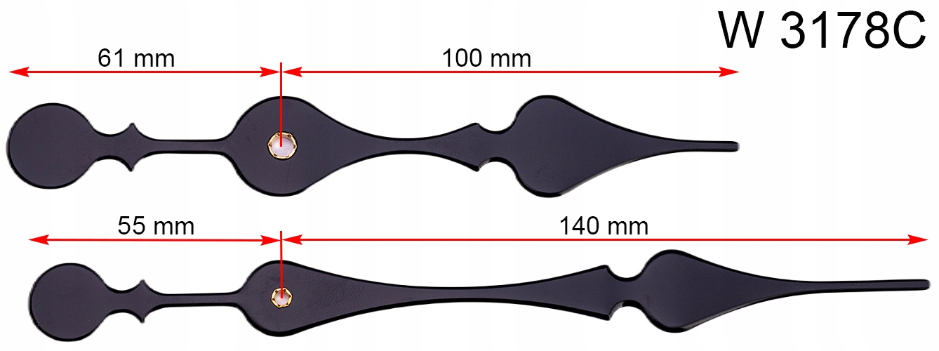 

Długie Wskazówki 14 cm Do Zegara W3178