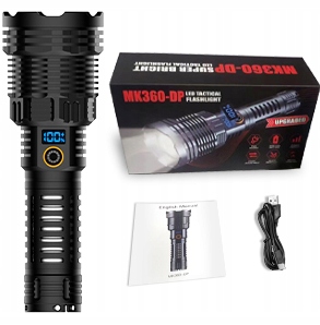 Taktyczna latarka MK360-DP z zoomem wodoodporna