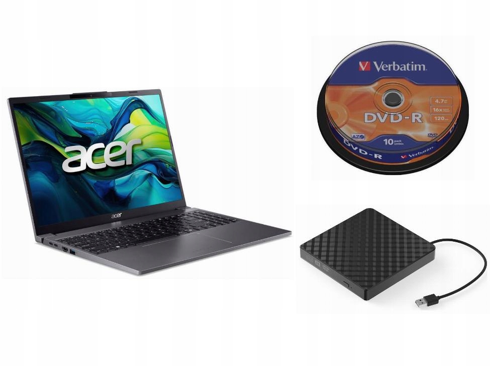 Laptop Acer Windows 11 Home Intel Core i5 Zewnętrzny Napęd DVD 10 Pł