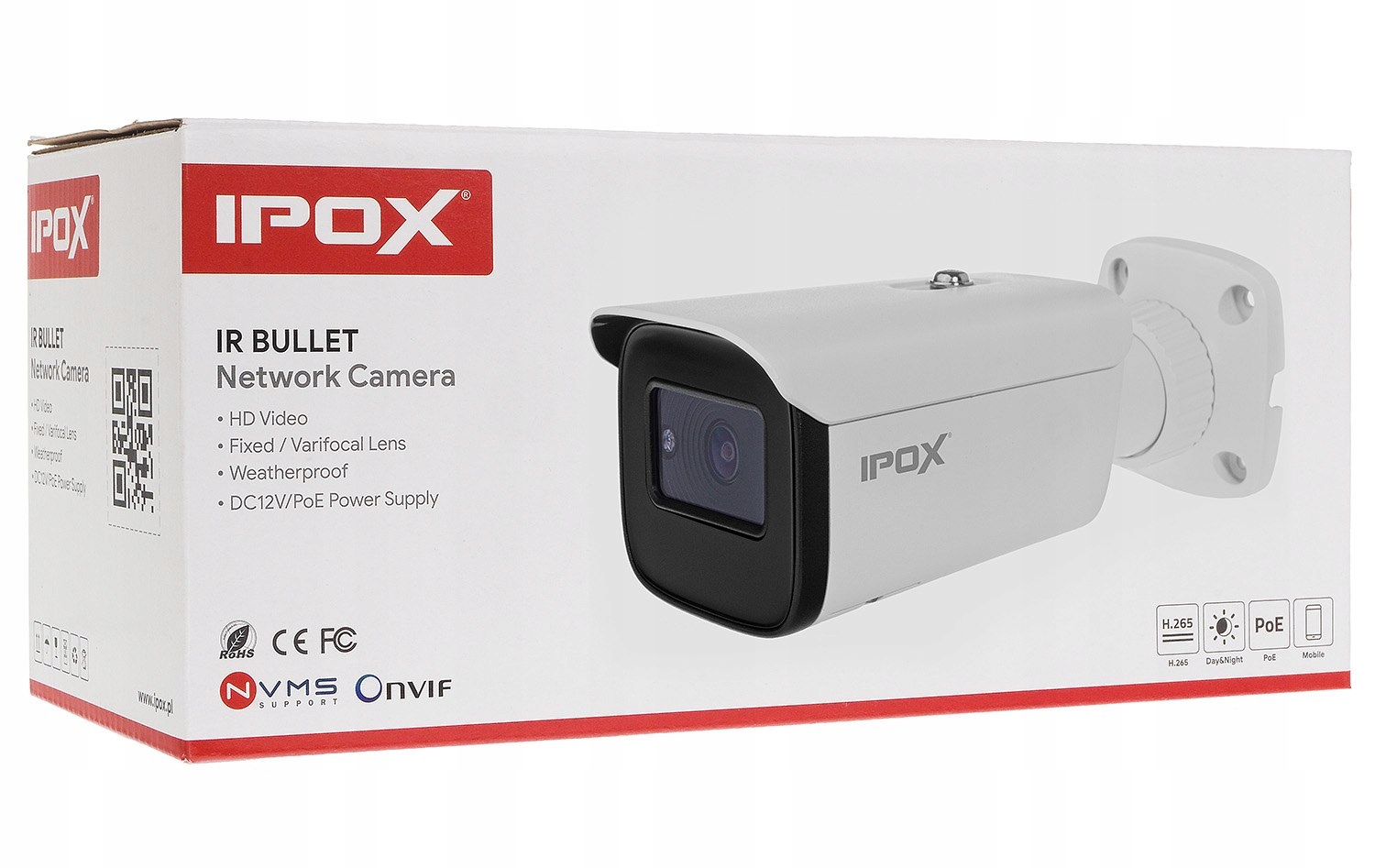 KAMERA ZEWNĘTRZNA IP IPOX 2MP PX-TIP2028IR3SL IR50 Waga produktu 150 g