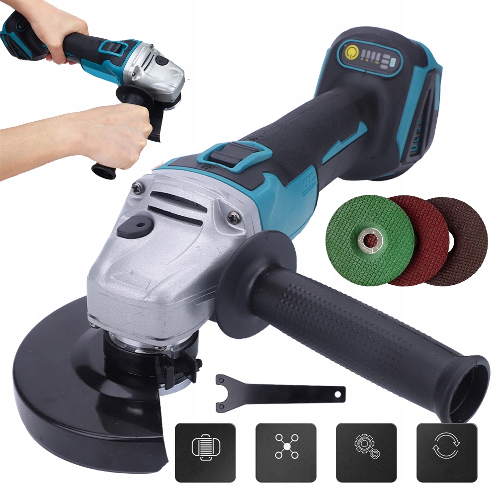 Úhlová Bruska Regulace Otáček Bruska 125 MM 18 V