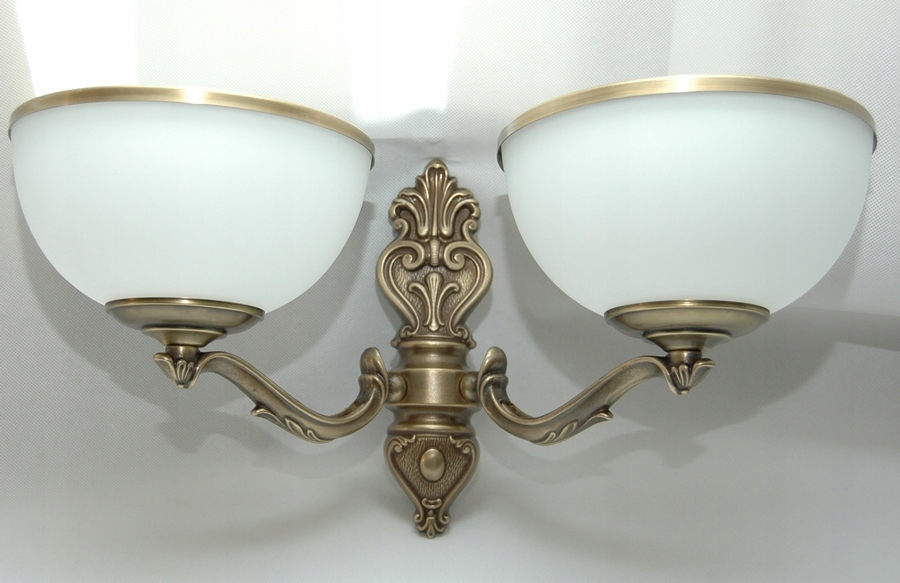 Mosadzné nástenné svietidlo, nástenná lampa z mosadze