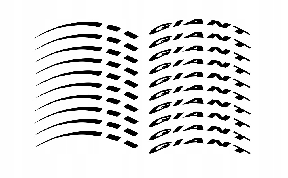 Naklejka zastępcza Giant na obręcze zestaw