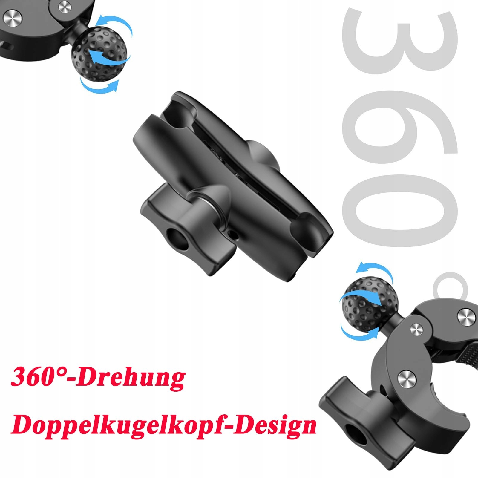 Uchwyt Kamery Na Kierownicę GoPro Hero 13 12 11 10 9 Max Insta360 ANHOER — miniatura 2