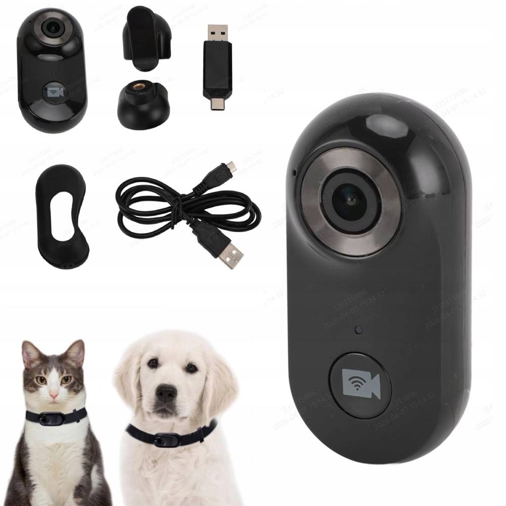 Mini Sportovní Kamera S Obojkem Pro Zvířata Hd 1080P Pro Malé Psy A Kočky