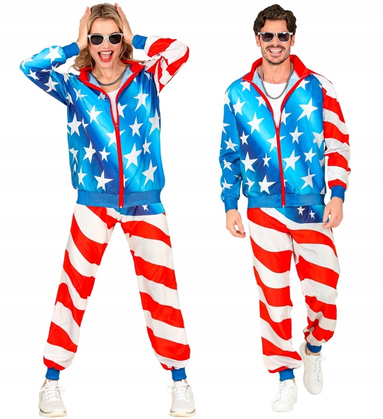 Kostým Teplákovka Vlajka Usa Amerika Státy Dresiář XL