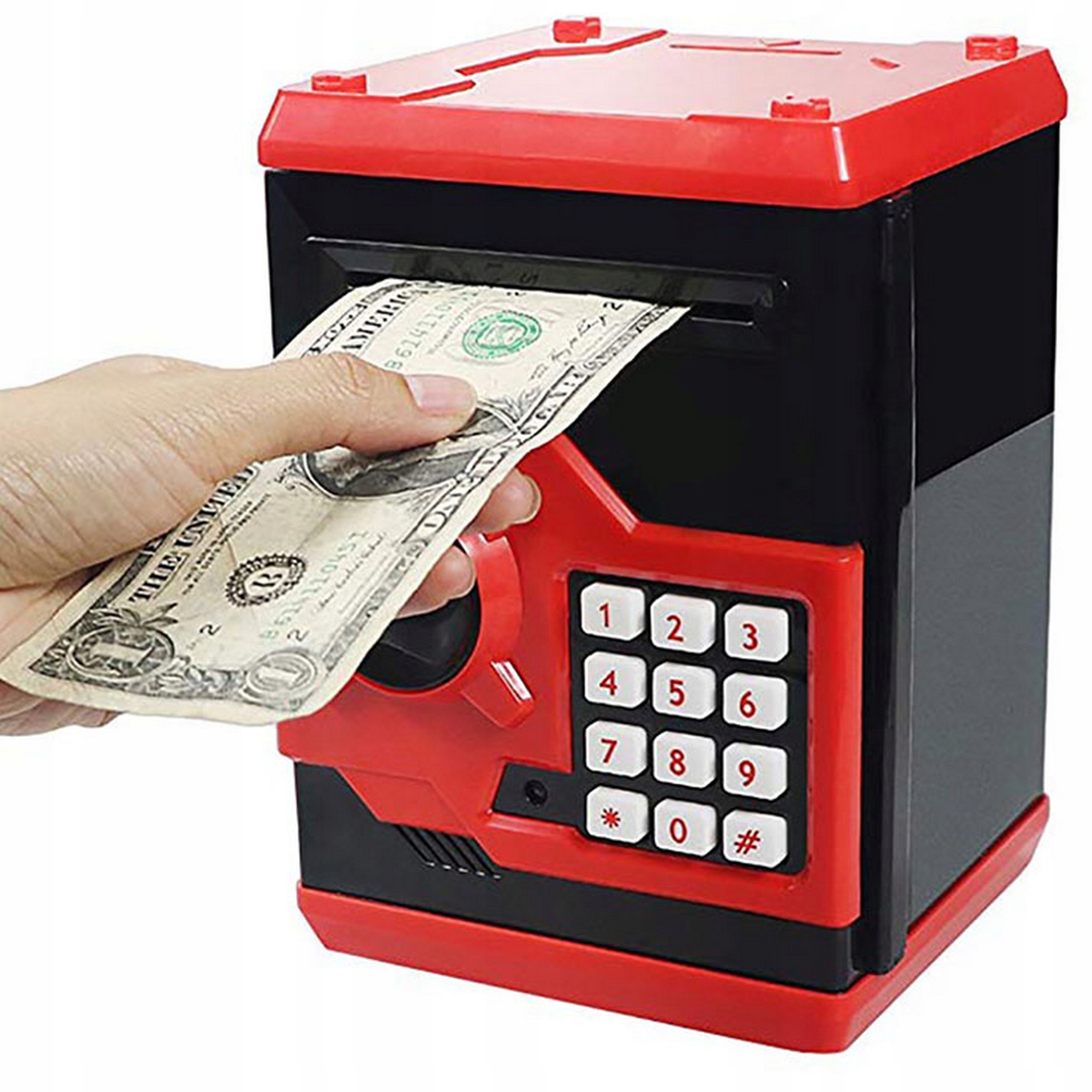 

Sejf bankomat skarbonka na banknoty monety Pin nau