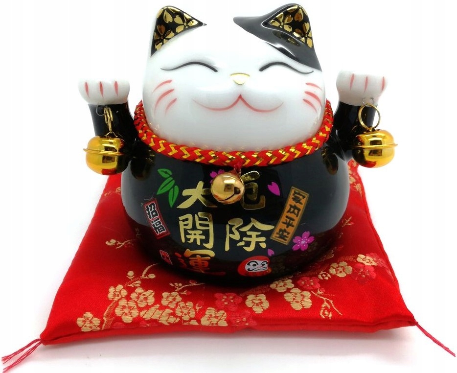 

Skarbonka Kot Maneki-Neko Szczęścia Porcelana 12cm