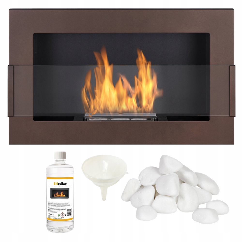 Biokrb 65x40 hnědý s bezpečnostním sklem Hořák