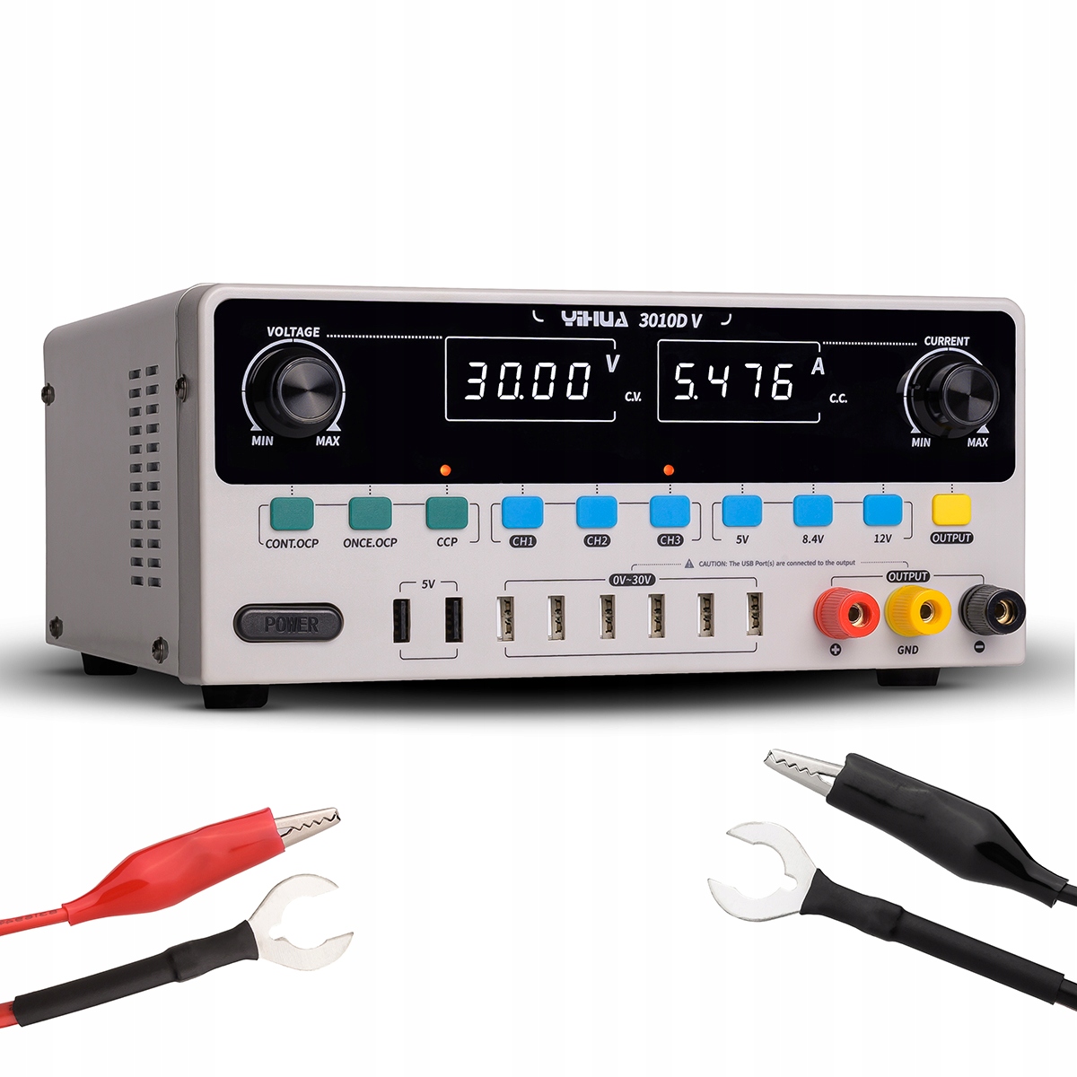Regulovateľný laboratórny napájací zdroj 30V 10A Usb, hotové predvoľby napätia 3010D-V