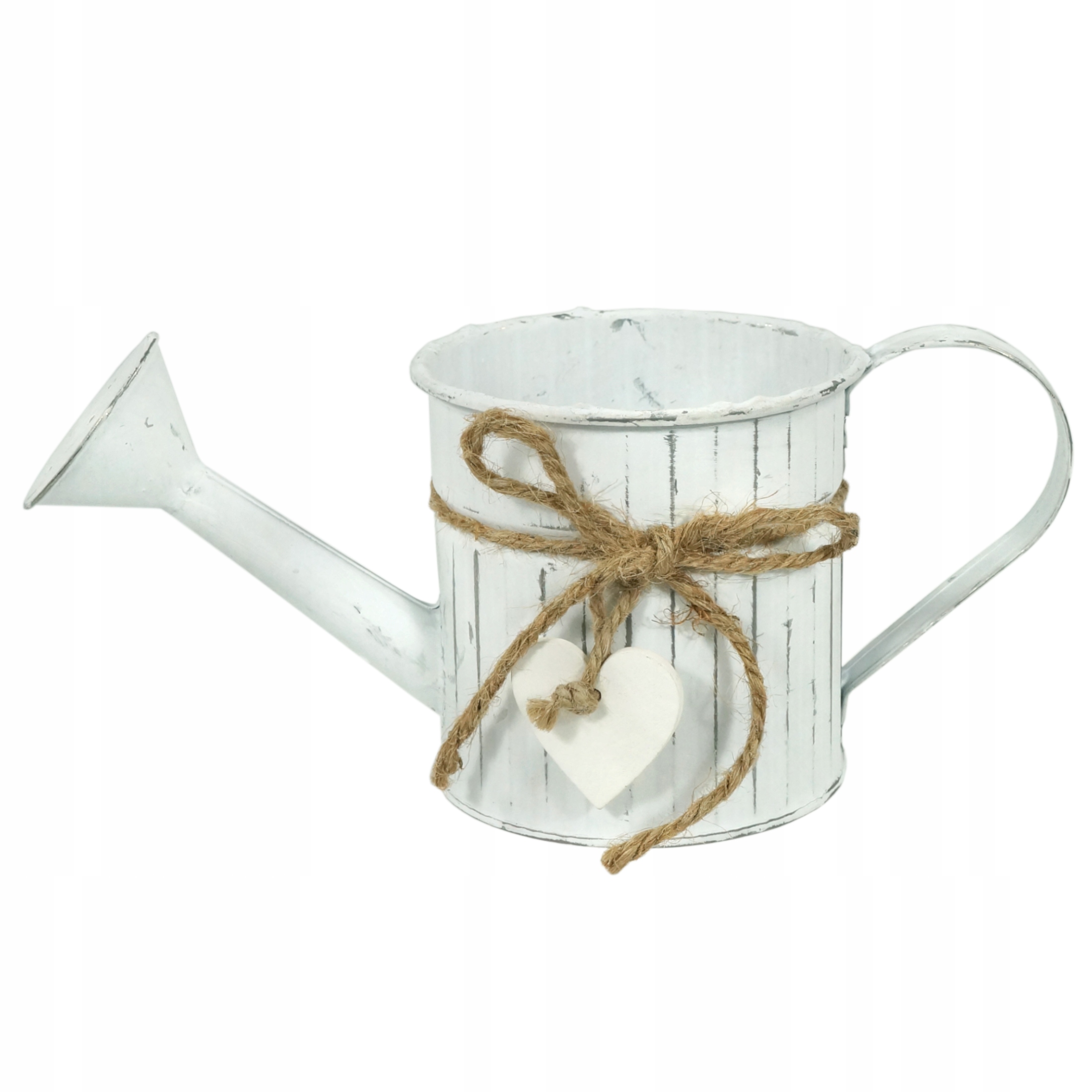 

Ozdobna metalowa konewka osłonka 25 cm rustykalna