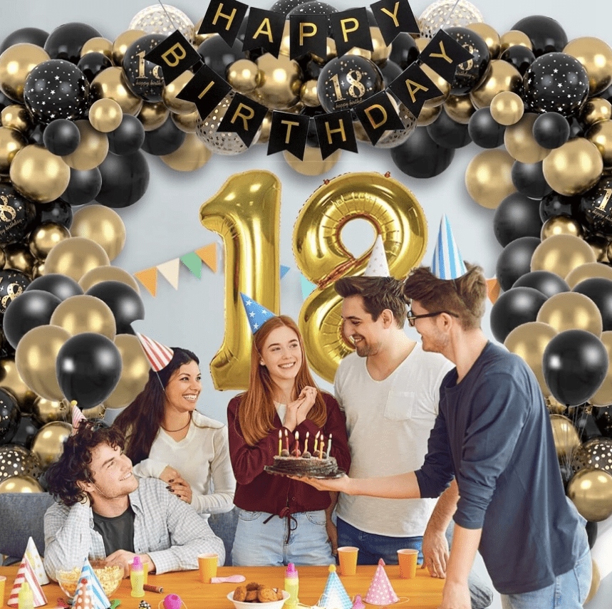 Girlanda balonowa PARTYLOON na 18. urodziny, 88 el.