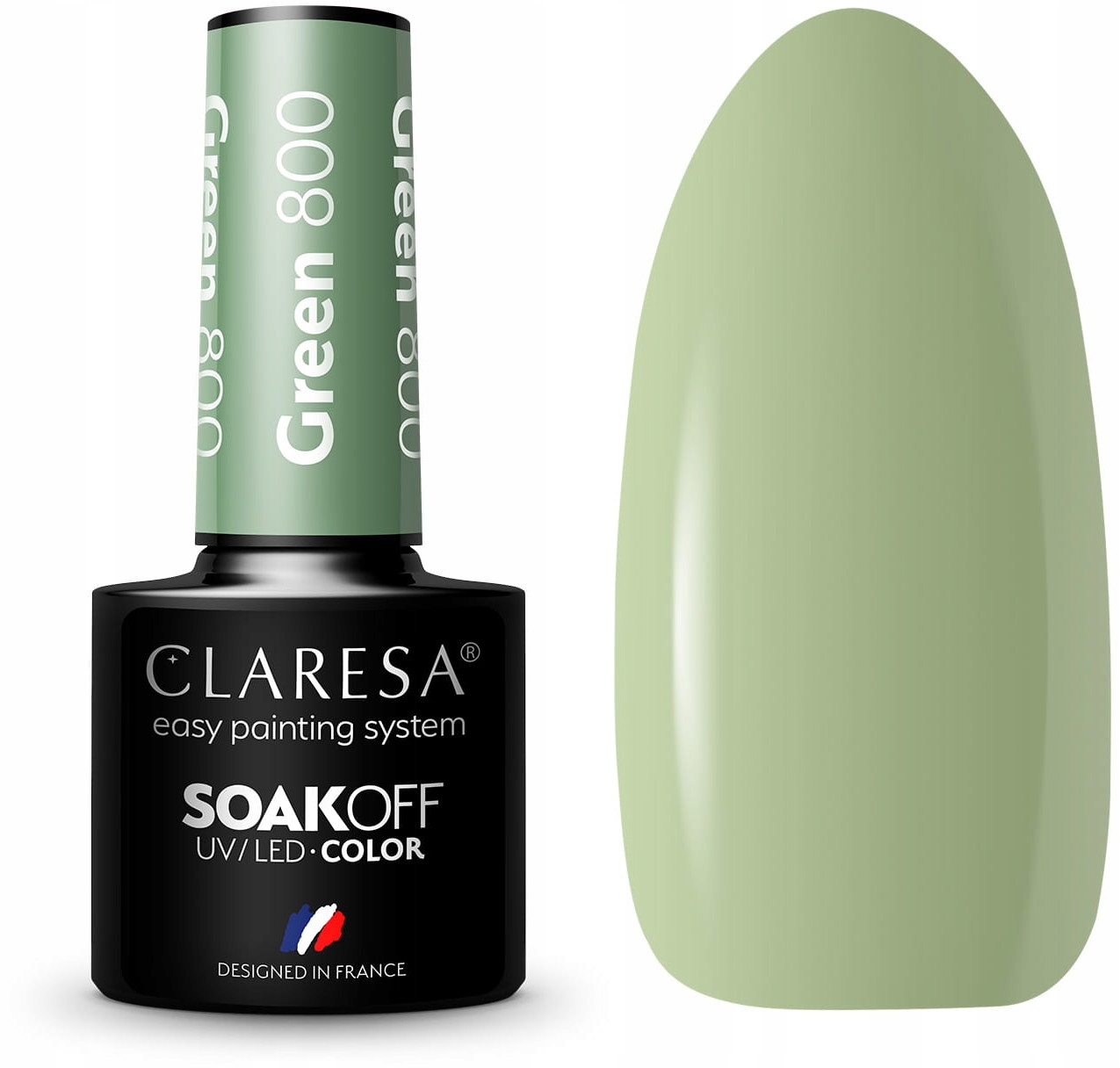 

Claresa lakier hybrydowy 800 delikatny zielony