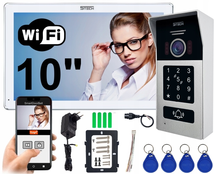 

Cyfrowy 2-żyłowy Wideodomofon WiFi 5TECH Twin 10''
