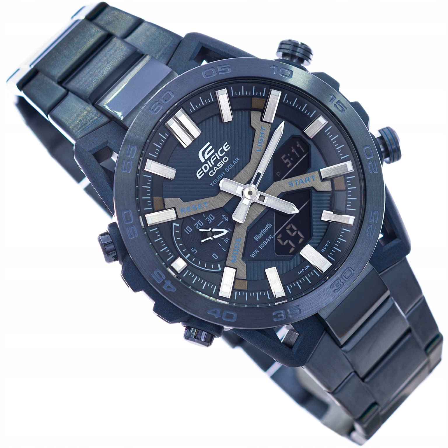 Pánské Hodinky Casio ECB-2000CB-2AEF Edifice Solar Tmavě Modré Na Náramku