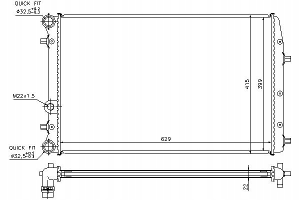 Nissens Chladič Motoru Seat Cordoba Ibiza III S