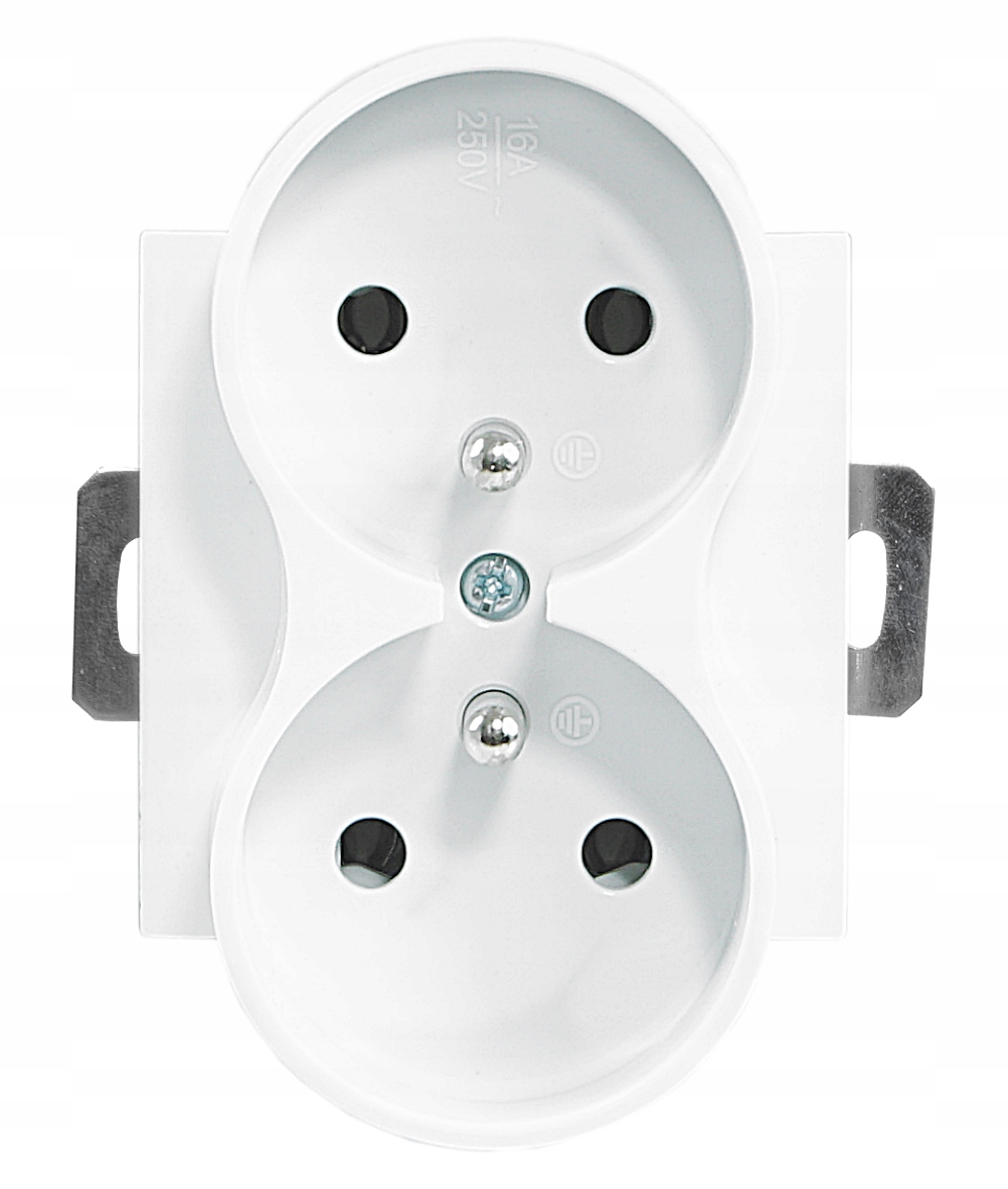 GNIAZDO GNIAZDKO SZKLANE PODWÓJNE Z BOLCEM BIAŁE